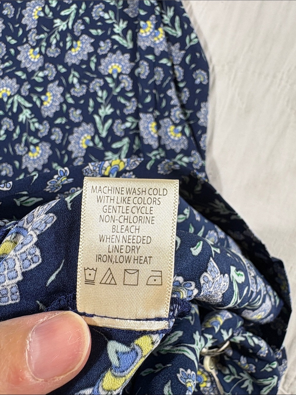 NWT Max Studio Plus Size 2X Navy Blue Floral Wide Leg Resortwear Palazzo Pants - Picture 12 of 12